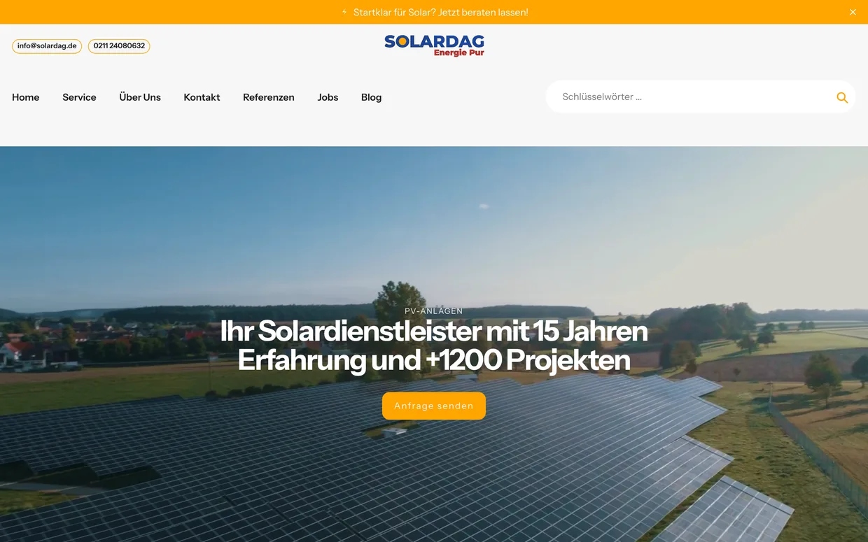 SolarDag, Ansicht am Rechner